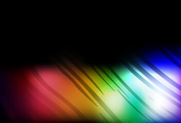 Dark Multicolor vector glossy abstract layout.