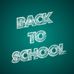 Welcome Back to School banner design for web presentation. Illustration chalkboard with text written chalk for greeting card, ad, promotion, poster, flier, blog, article, social media,marketing