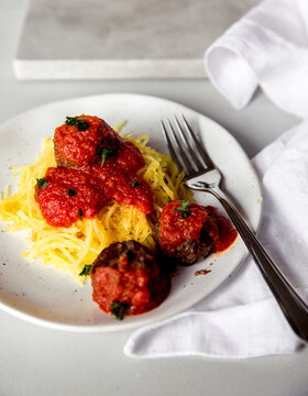 Spaghetti Squash And Meatballs