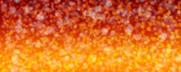 Abstract Bokeh Lights on Orange Background