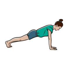 Fototapeta na wymiar Yoga Plank Pose
