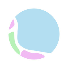 Abstract modern graphic elements of a circle. Background of flowing liquid shapes. Template for the design of a flyer, social networks, or presentation. Vector illustration.