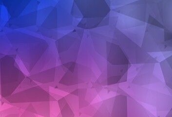 Light Purple, Pink vector backdrop with polygonal shapes.