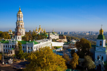 Fototapeta na wymiar Kiev Pechersk Lavra and the Motherland Monument. UNESCO world heritage in Kyiv, Ukraine