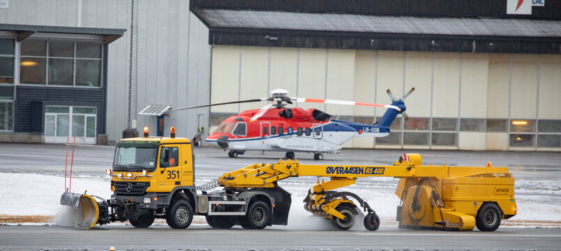 Offshore helicopter - Airbus Helicopters H135 -  at Br&oslash;nn&oslash;ysund Airport january 2018