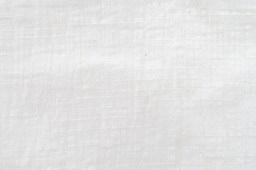 Fabric backdrop White linen canvas crumpled natural cotton fabric Natural linen top view  background  Organic Eco textiles White Fabric texture