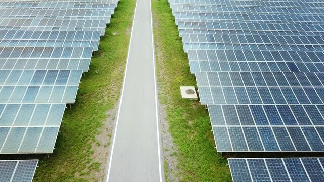 Solar panel from top corner