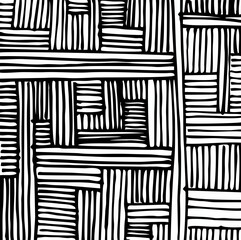Abstract seamless pattern black on white. Seamless line hand drawing background for design 
