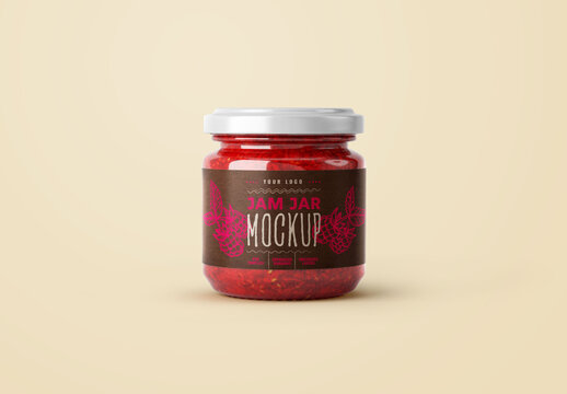 Small Jam Jar Mockup