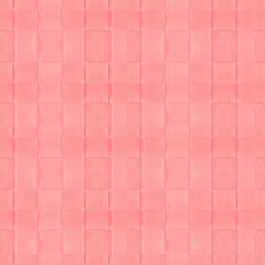 Fototapeta premium Dark pink network of tissue. Tangles of filaments of colored fabric. Pink interlacing of polypropylene. Interwoven textures and textile. Seamless pattern.