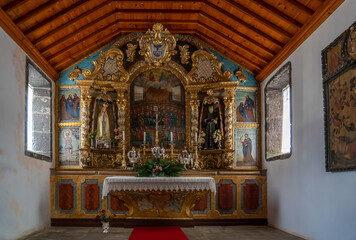 Azores, Island of Sao Jorge, Church Santa Barbara in the village of Manadas.