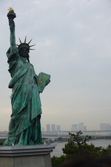 Look a like Liberty statue at Odaiba Tokyo Japan.