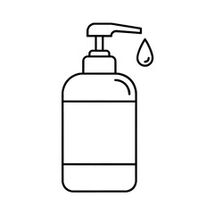 Black flat antiseptic sanitizer icon on white background