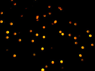 The golden side's or boke on a black background. Merry Christmas and happy New Year. Christmas background.