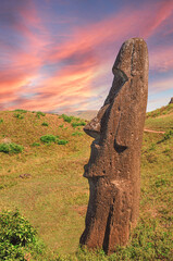 Moai on Easter Island Rapa Nui Chile