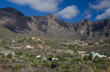 Fototapeta na wymiar Crater of Tirajana in Gran Canaria. Canary Islands. Spain.