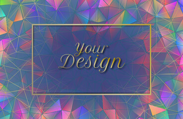 Abstract colorful luxury low poly with blank space BG