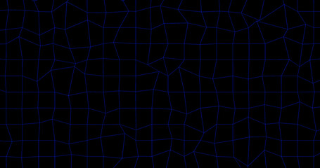 Render of blue curved mesh on black background