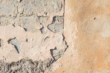 abstract old plaster texture with cracked street wall