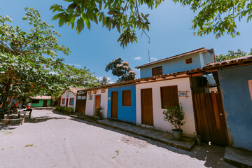 Fototapeta na wymiar houses in the village of island