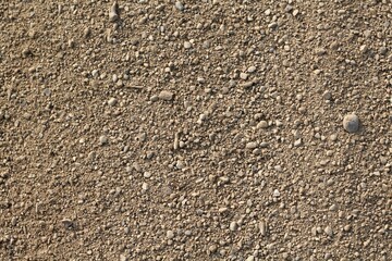 A close view of the sand dirt surface.