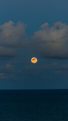 moon over sea