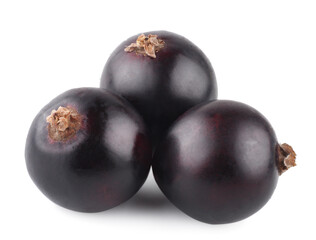 Currant berries isolated on white background, macro