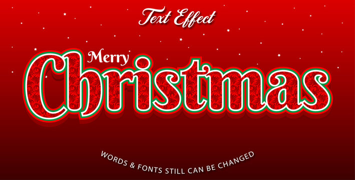 Merry Christmas Editable Font Effect