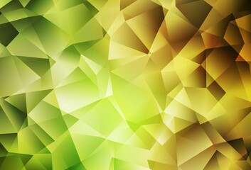 Light Green, Red vector abstract polygonal pattern.