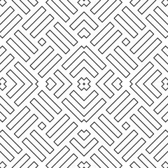 Wicker pattern. Basket weave motif. Braiding stripes ornament wallpaper. Seamless surface pattern design with polygons. Digital paper for textile print, web designing. Ethnic embroidery illustration.