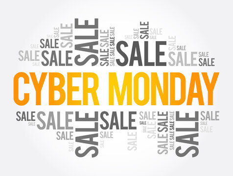 Cyber Monday word cloud collage, business concept