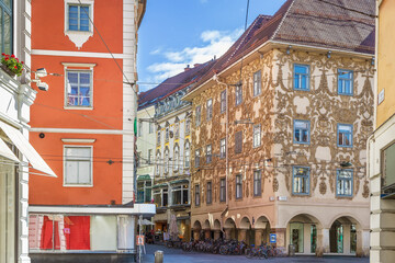 Fototapeta na wymiar Street in Graz, Austria