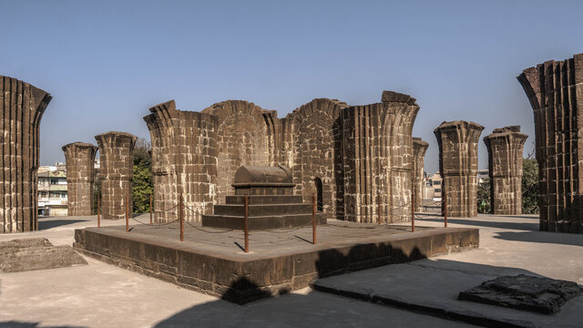 Bara Kaman is the unfinished mausoleum of Ali Adil Shah II in Bijapur, Karnataka in India