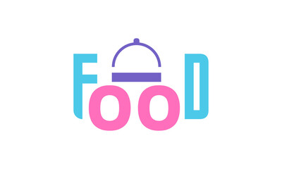 Letter Food icon, Abstract Colorful Logo Design Elements