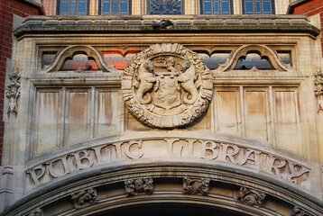The Ipswich County Library in the centre of the town, UK