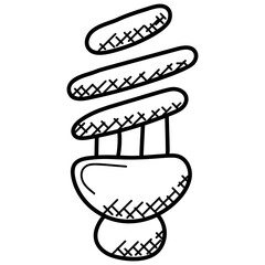 
Energy saver or fluorescent bulb icon design

