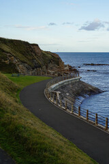Pathway to seating area at King Edward's Bay, Tynemouth