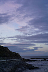 Purple sky evening seascape at King Edward's Bay, Tynemouth