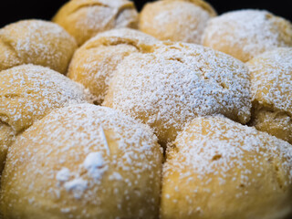 close up of a lot of sugar cookies