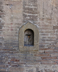 Fototapeta na wymiar The old mail window in the monastery's, Toscania.jpg