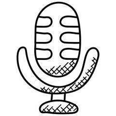 
doodle icon design of mic
