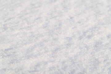 white snow, winter background of shining snow copy space