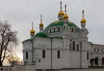 Fototapeta na wymiar Orthodox church in Kyiv, Ukraine, Pechersk Lavra Monastery