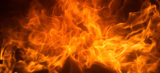 Fire flame texture. Abstract burning blaze flames for banner background.