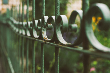 old rusty wrought iron gate