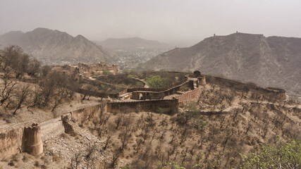 Amber fortified residence of Rajah Man Singh I in the northern suburb of the same name Jaipur