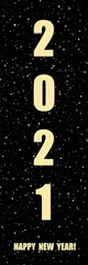 New year 2021. 2021 numbers in the center. 