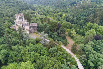 Castillo de Butron a vista de Drone.