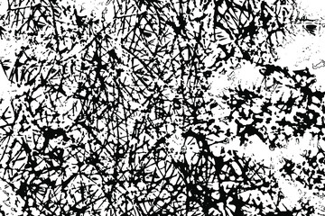 Grunge texture of uneven rough surface with cracks and cracks. Vector illustration. Overlay template.