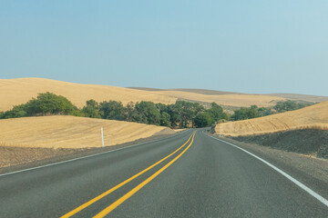 Freeway across the desert in east Oregon